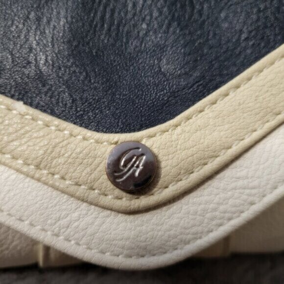 Mini Bag Grace Adele Blue white cream clutch cross body Purse - Picture 4 of 5